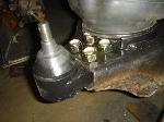 Custom cup for chevy balljoint, to mount from the bottom side.
