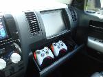 Glove Box Monitor w/ Xbox Controllers Mounted