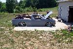 Truck laid out, you can also see the sectioned front fender to clear the rims